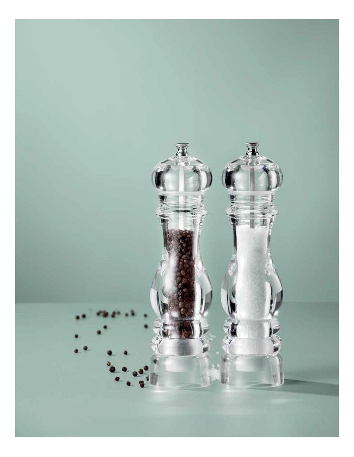 Alex Liddy Advance Salt & Pepper Mill Set 21cm in Clear image 3