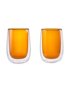 Verv Double Wall Cup Set 2 Piece 350ml in Amber