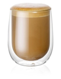 Barista Cafe Double Wall Glass Set 2 Piece 250ml in Clear