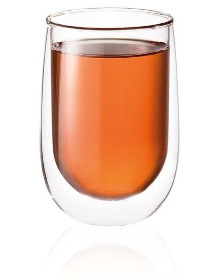 Barista Caf Double Wall Thermal Glass Tumbler Set 2 Piece 450ml in Clear image 1