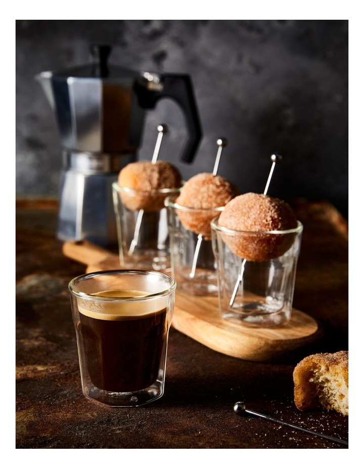 Baccarat Barista Facet 4 Piece Double Wall Espresso Glass Set 88mL image 2