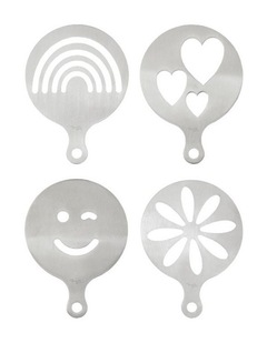 Baccarat Barista Brillante 4 Piece Coffee Stencil Set