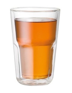 Baccarat Barista Facet 2 Piece Double Wall Medium Glass Set 345mL