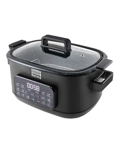 GREEN STONE Sear & Slow 6L Slow Cooker in Black