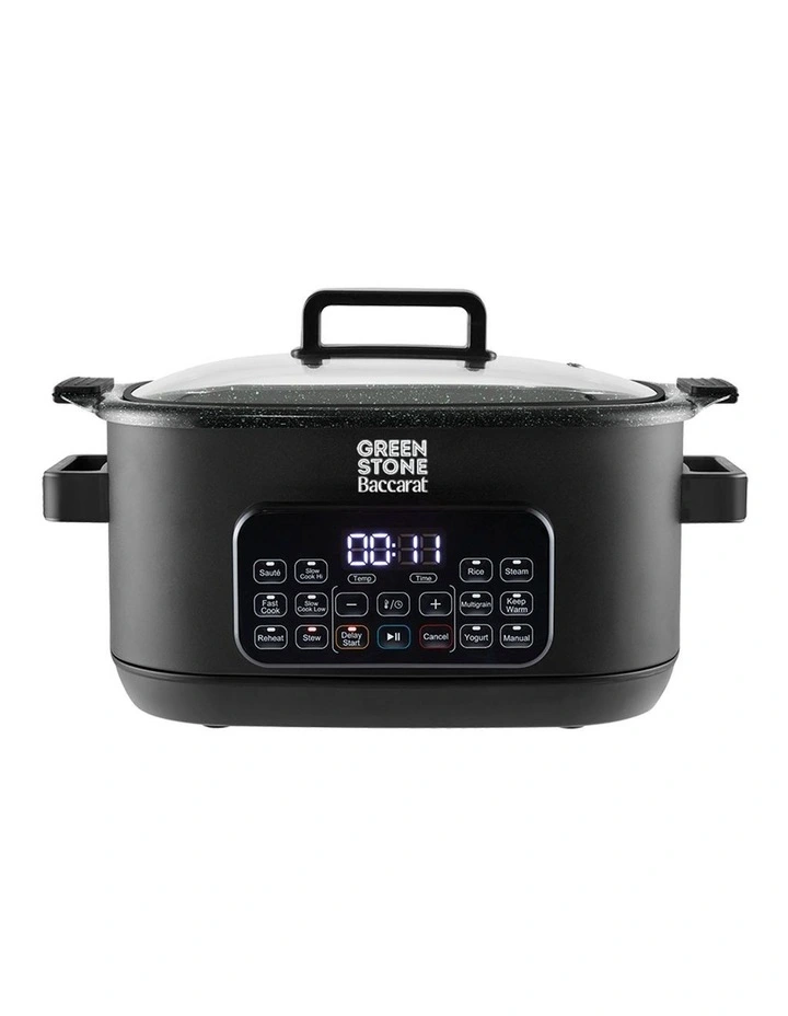 GREEN STONE Sear & Slow 6L Slow Cooker in Black image 2
