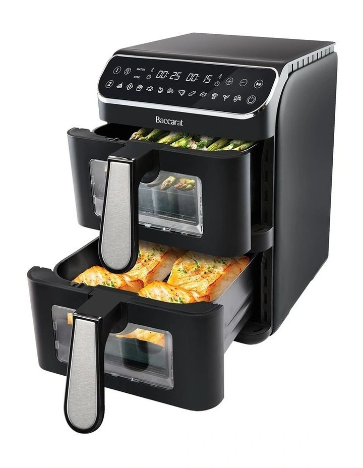 The Healthy Stack 11L 2 Stack Air Fryer in Black image 1