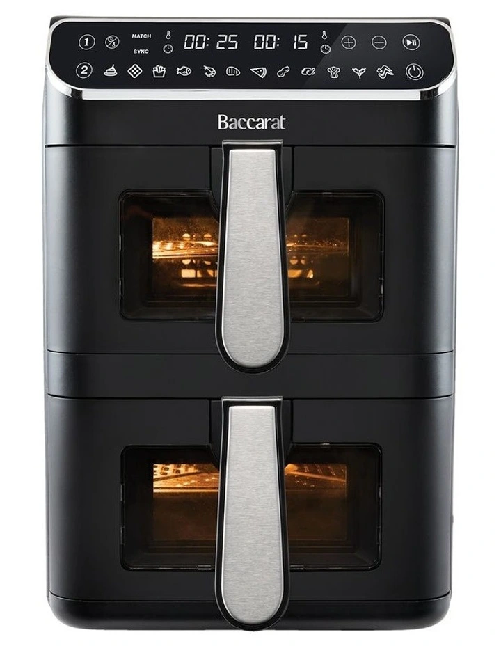 The Healthy Stack 11L 2 Stack Air Fryer in Black image 2