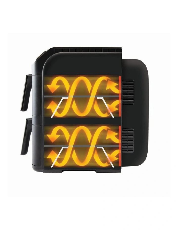 The Healthy Stack 11L 2 Stack Air Fryer in Black image 7