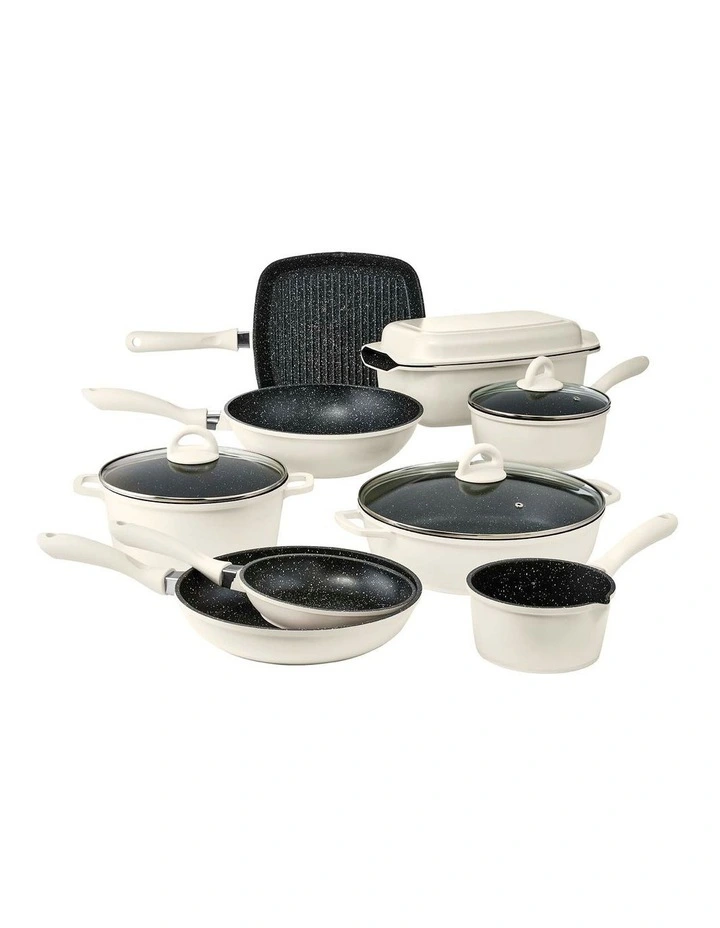 Baccarat STONE 10 Piece Cookware Set with Wok in Cream image 1