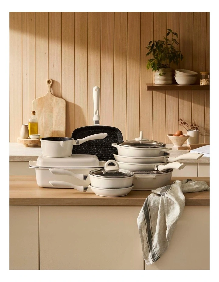 Baccarat STONE 10 Piece Cookware Set with Wok in Cream image 2