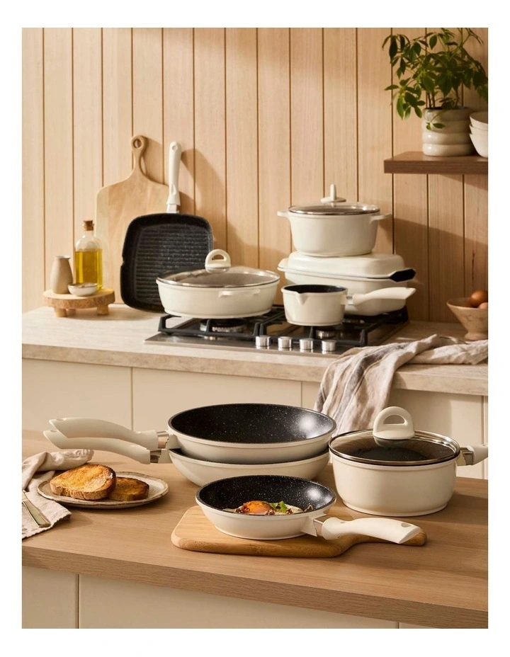 Baccarat STONE 10 Piece Cookware Set with Wok in Cream image 3
