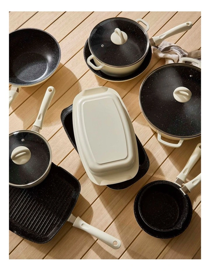 Baccarat STONE 10 Piece Cookware Set with Wok in Cream image 6