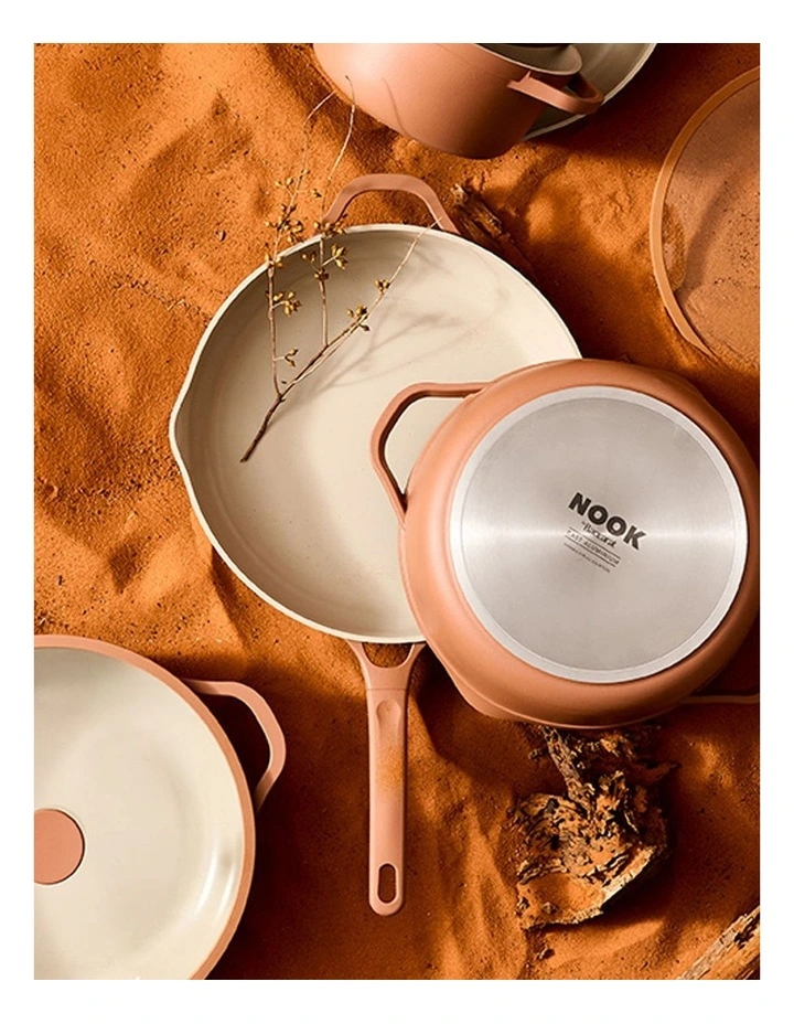 NOOK by Baccarat Frypan with Helper Handle 32cm in Terracotta image 4