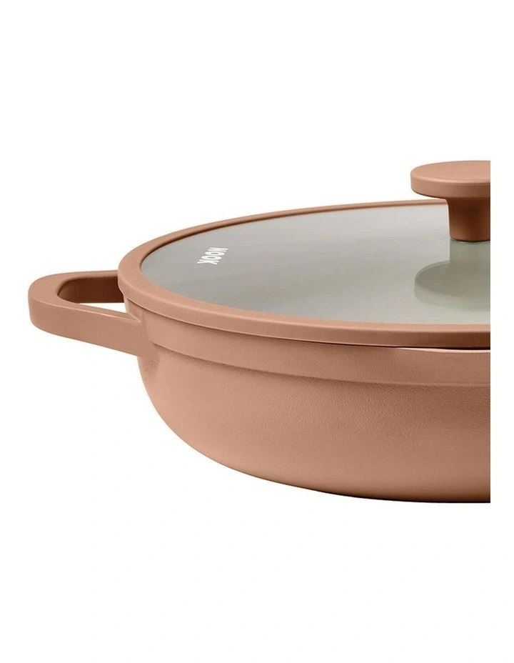 NOOK by Baccarat Saute Pan with Lid 30cm in Terracotta image 2