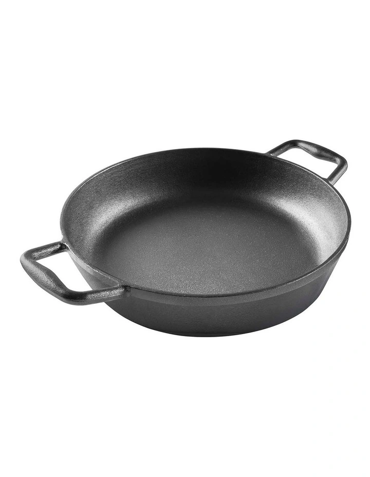 GRYLT Cast Iron Saut Pan with Lid 30cm in Black image 1