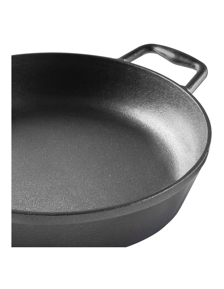 GRYLT Cast Iron Saut Pan with Lid 30cm in Black image 2