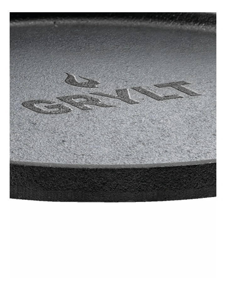 GRYLT Cast Iron Flat Burger Press in Black image 3