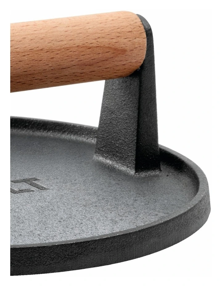 GRYLT Cast Iron Flat Burger Press in Black image 5