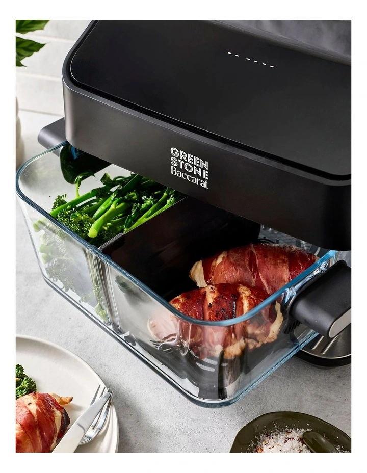 Baccarat GREEN STONE Airfryer Glass 8 Litre in Black image 6