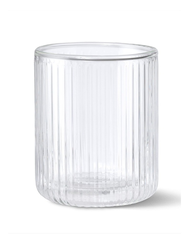 salt&pepper Brew Double Wall Rib Latte 230mL Set of 2 in Clear image 3