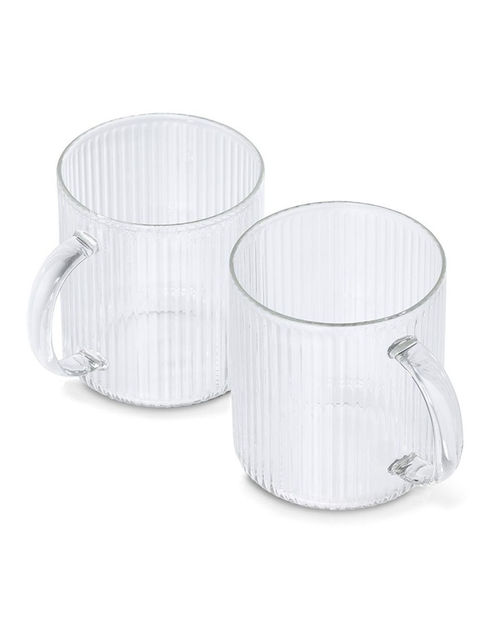 salt&pepper Brew Rib Mugs 360mL Set of 2 in Clear image 1