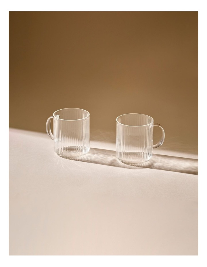 salt&pepper Brew Rib Mugs 360mL Set of 2 in Clear image 2