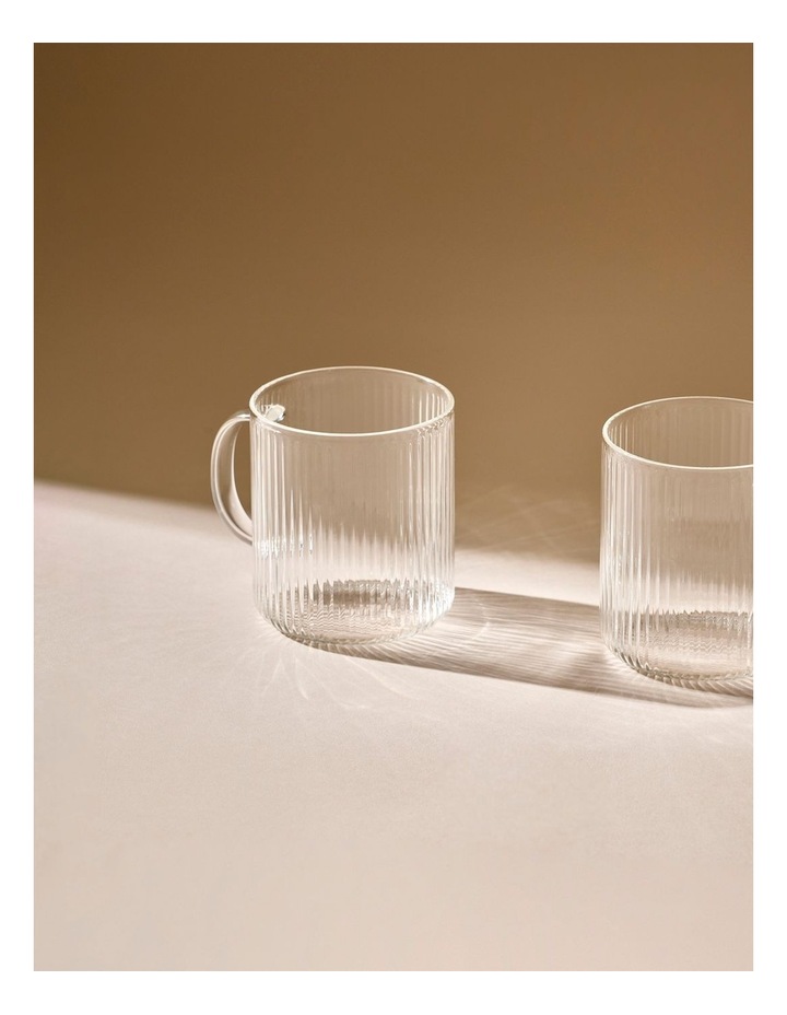 salt&pepper Brew Rib Mugs 360mL Set of 2 in Clear image 6