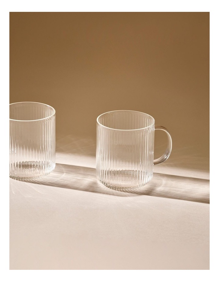 salt&pepper Brew Rib Mugs 360mL Set of 2 in Clear image 7