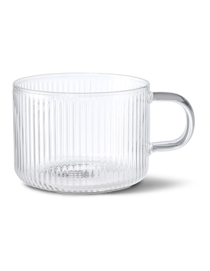 salt&pepper Brew Rib Tea Cups 300mL Set of 2 in Clear image 3
