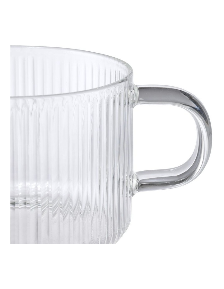 salt&pepper Brew Rib Tea Cups 300mL Set of 2 in Clear image 4