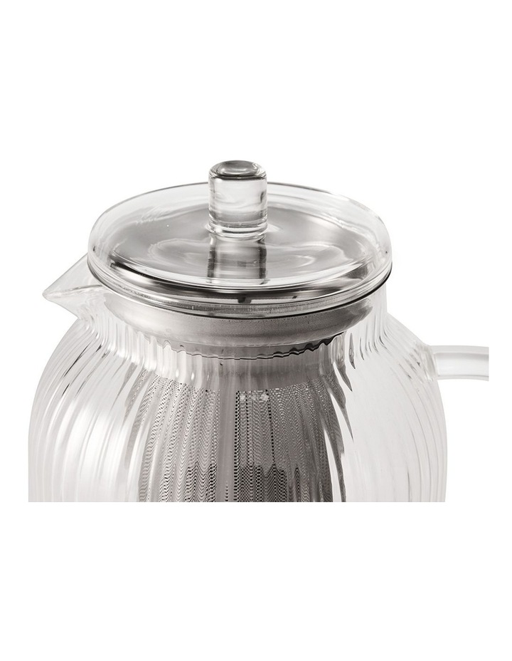 salt&pepper Brew Rib Teapot 1L in Clear image 3