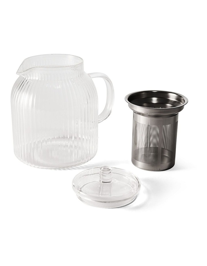 salt&pepper Brew Rib Teapot 1L in Clear image 4