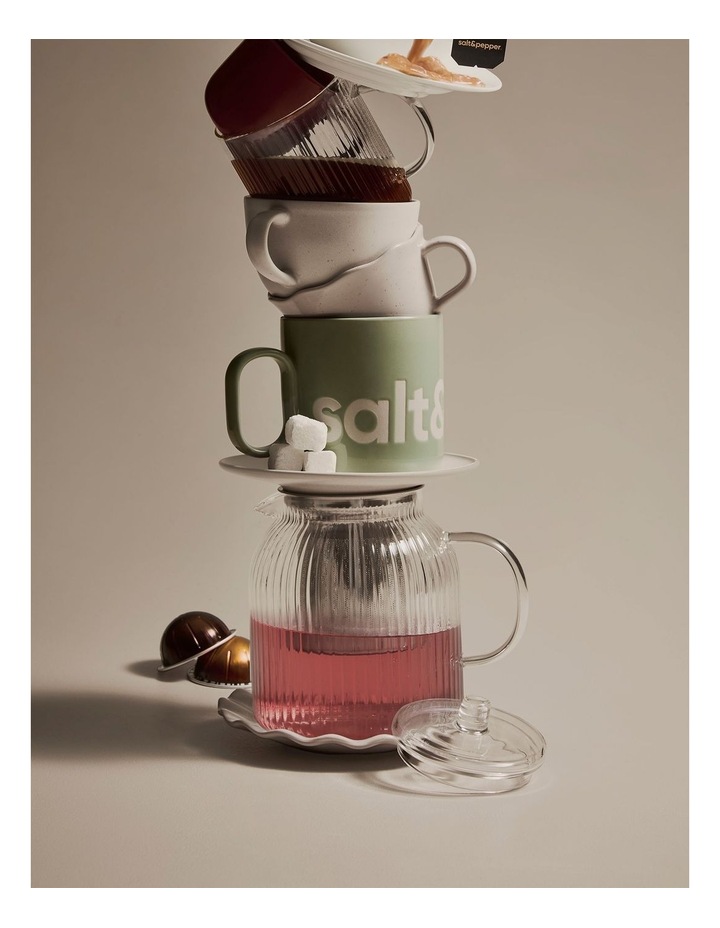salt&pepper Brew Rib Teapot 1L in Clear image 6