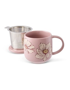 salt&pepper Kit Mug with Strainer 420mL in Powder Pink