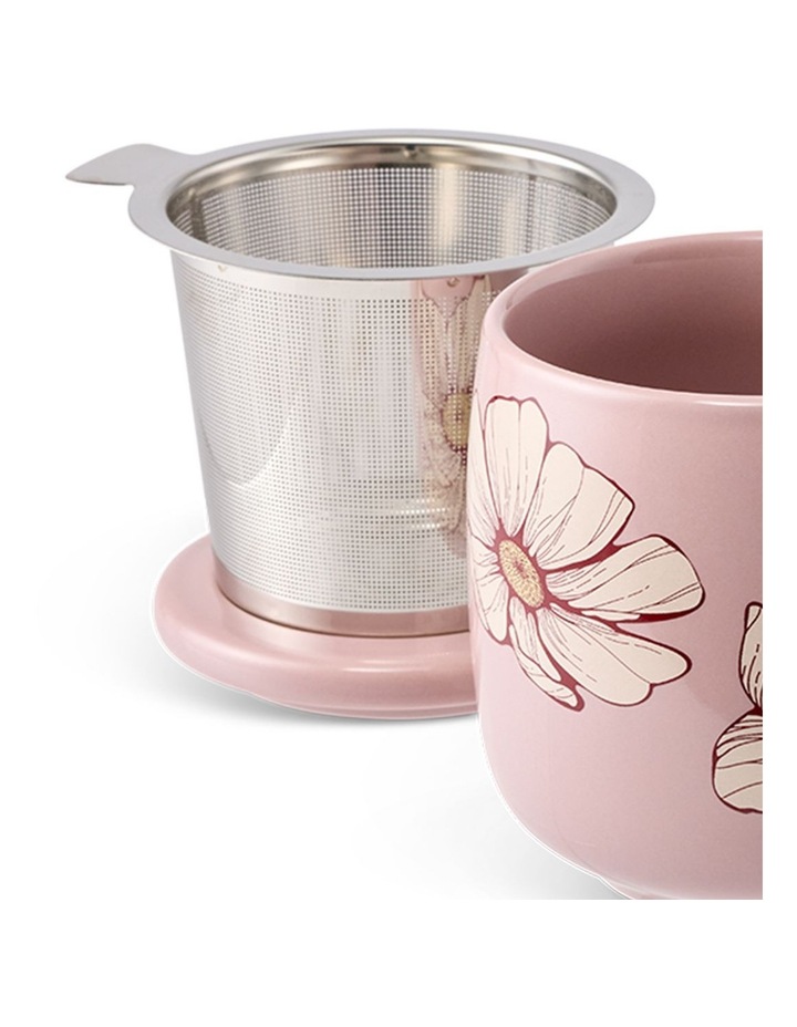 salt&pepper Kit Mug with Strainer 420mL in Powder Pink image 5