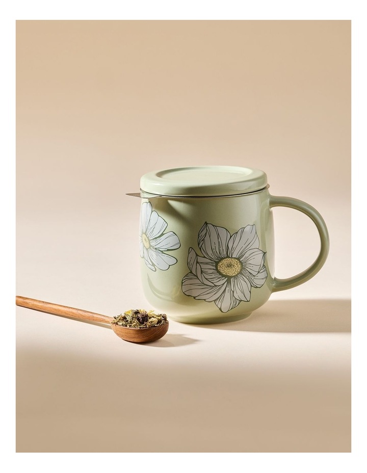 salt&pepper Kit Mug with Strainer 420mL in Salt Bush image 2