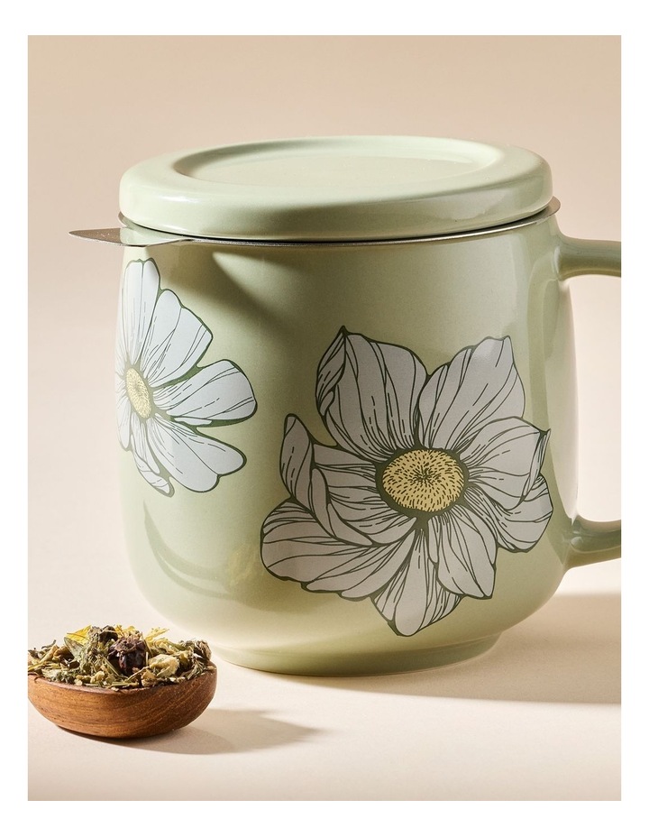 salt&pepper Kit Mug with Strainer 420mL in Salt Bush image 6