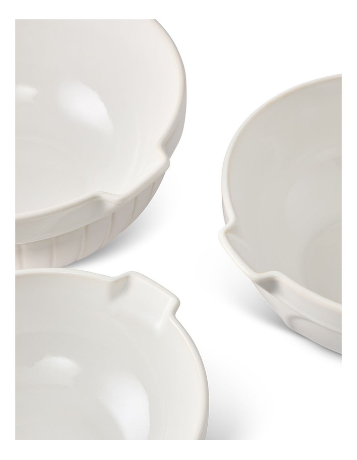 salt&pepper Noa 3 Piece Mixing Bowl Set in White image 5