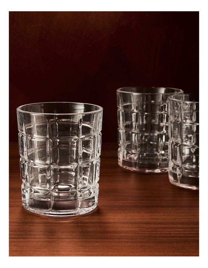 salt&pepper Prism 4 Piece Tumbler Glass Set 220mL in Clear image 2