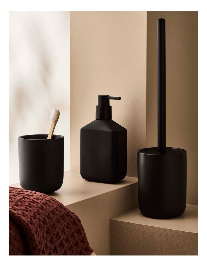 salt&pepper River Toilet Brush Holder in Black image 2