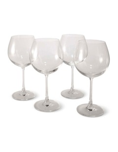 salt&pepper Salut 4 Piece Burgundy Glass Set 620mL in Clear