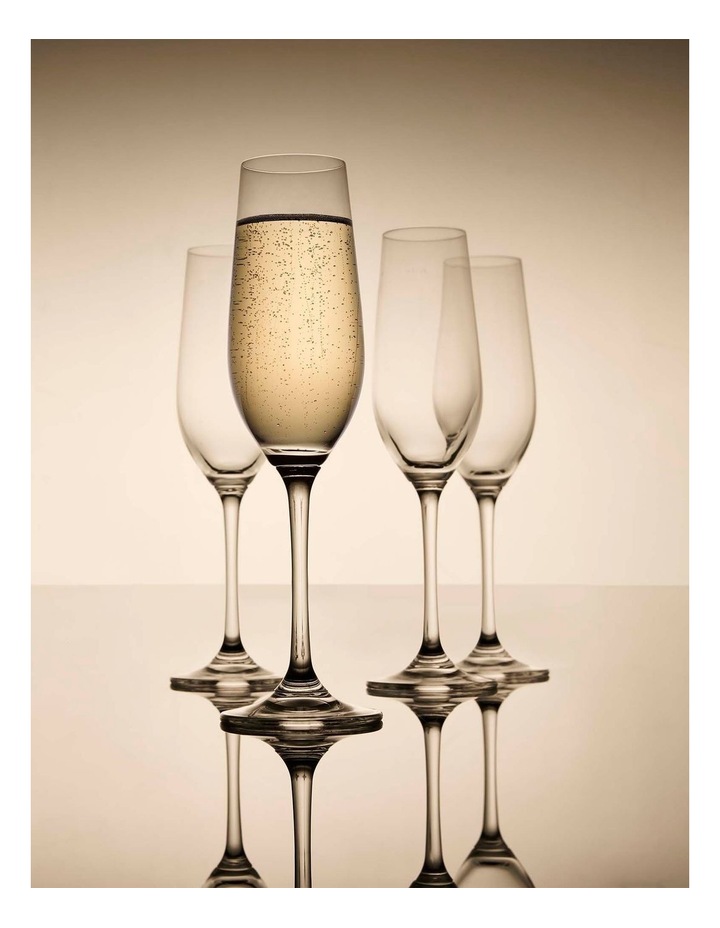 salt&pepper Salut 4 Piece Champagne Flute Set 220mL in Clear image 2