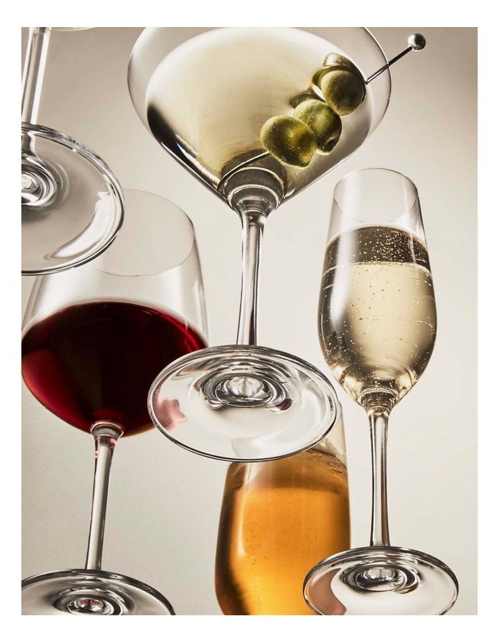 salt&pepper Salut 4 Piece Champagne Flute Set 220mL in Clear image 6