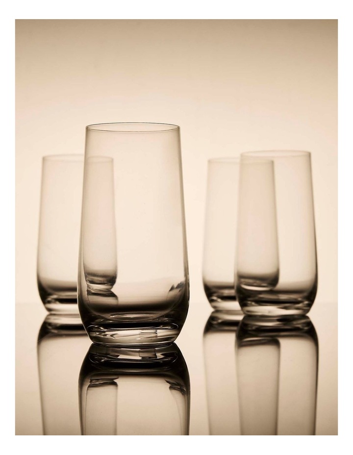 salt&pepper Salut 4 Piece Highball Glass Set 475mL in Clear image 2