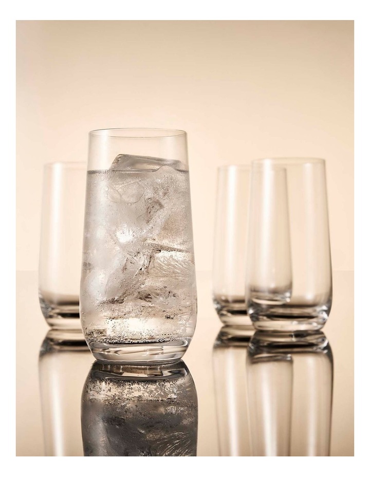 salt&pepper Salut 4 Piece Highball Glass Set 475mL in Clear image 5