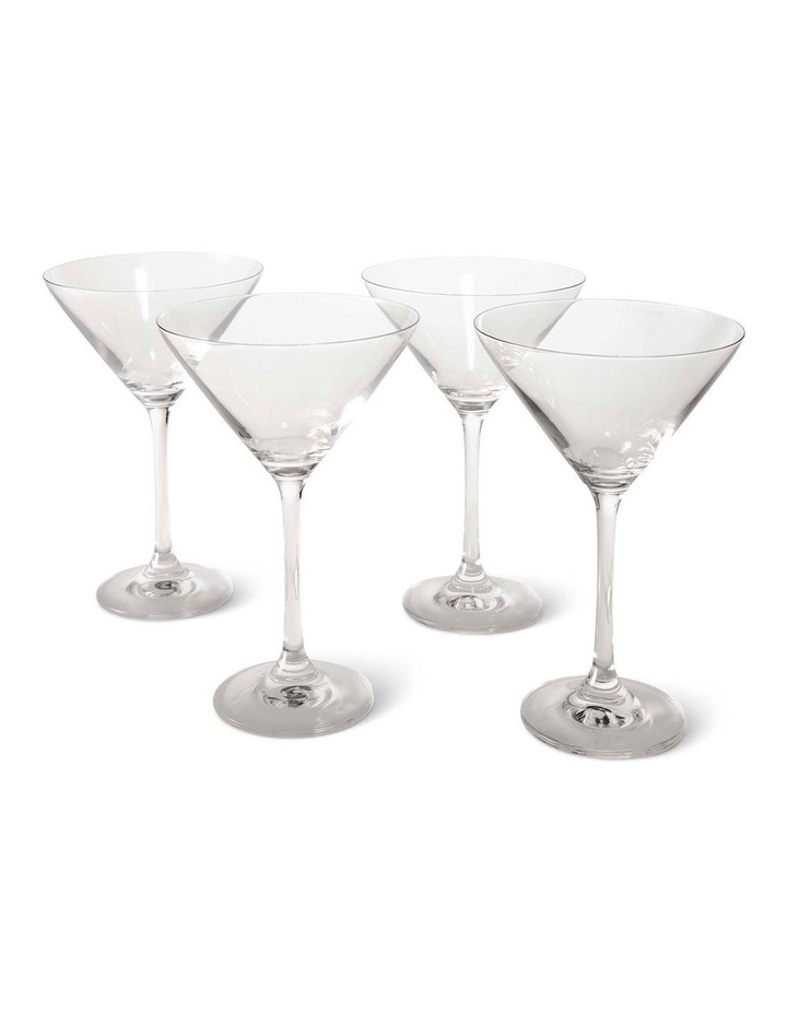 salt&pepper Salut 4 Piece Martini Glass Set 260mL in Clear image 1