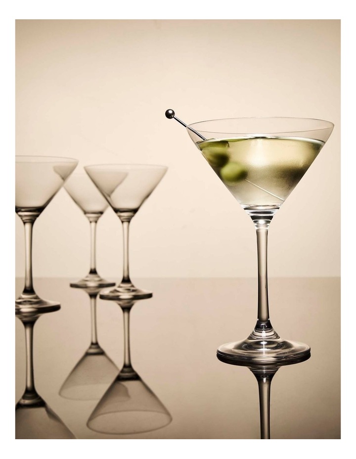 salt&pepper Salut 4 Piece Martini Glass Set 260mL in Clear image 2