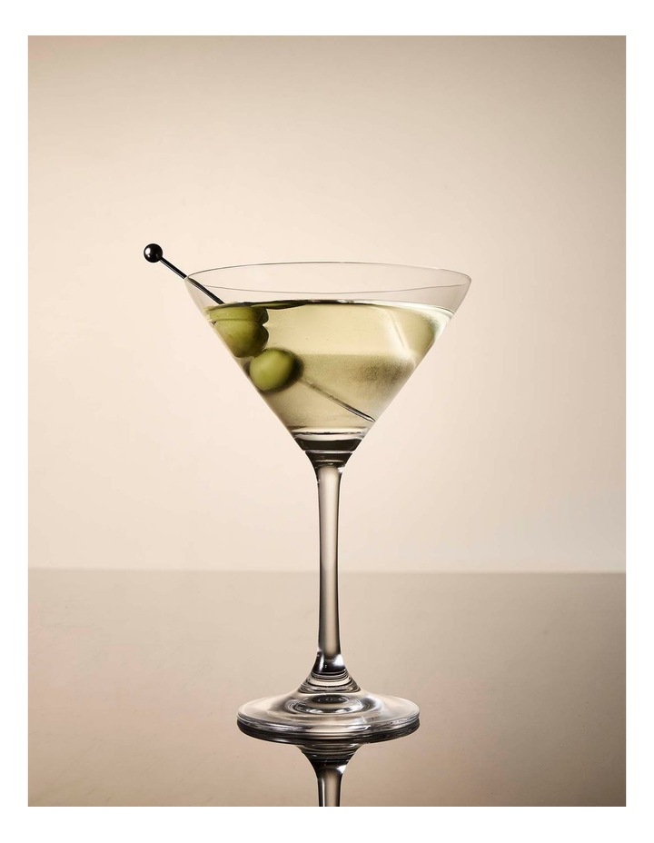 salt&pepper Salut 4 Piece Martini Glass Set 260mL in Clear image 5