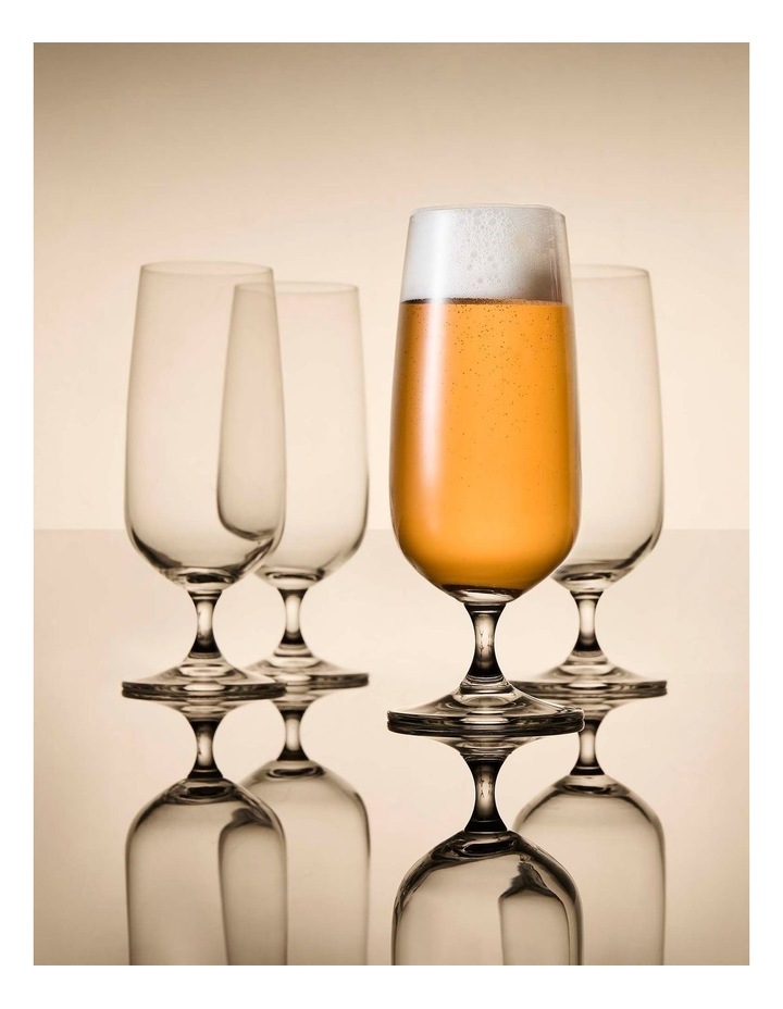 salt&pepper Salut 4 Piece Pilsner Glass Set 400mL in Clear image 2