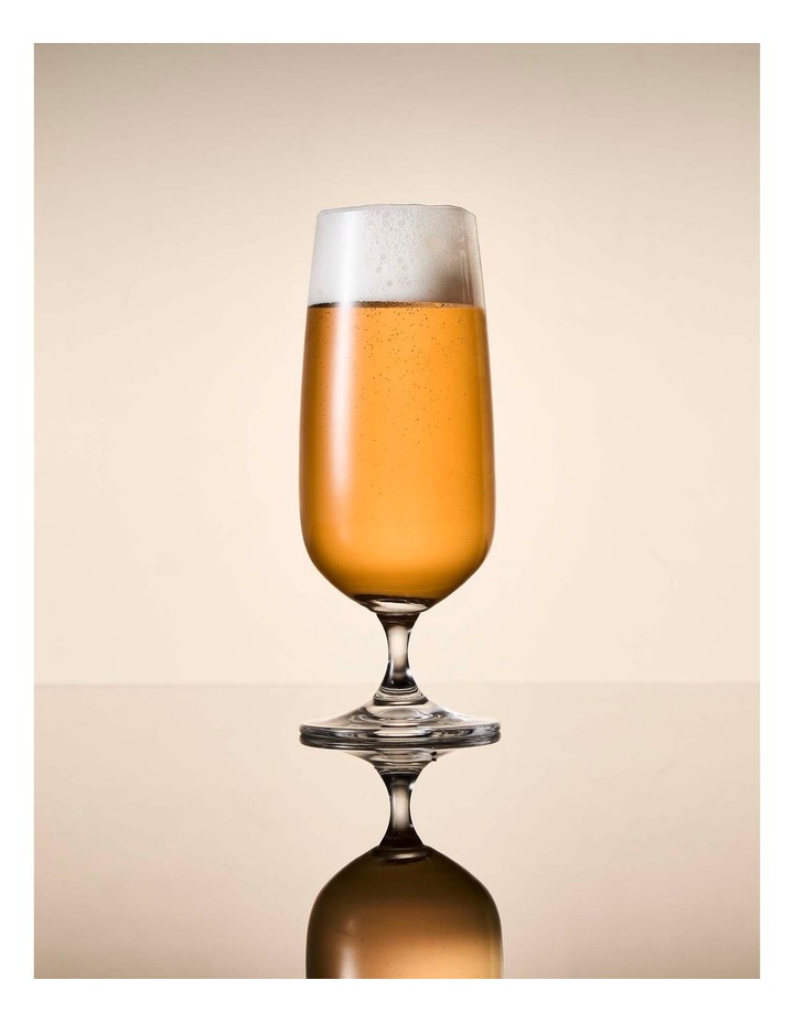 salt&pepper Salut 4 Piece Pilsner Glass Set 400mL in Clear image 5
